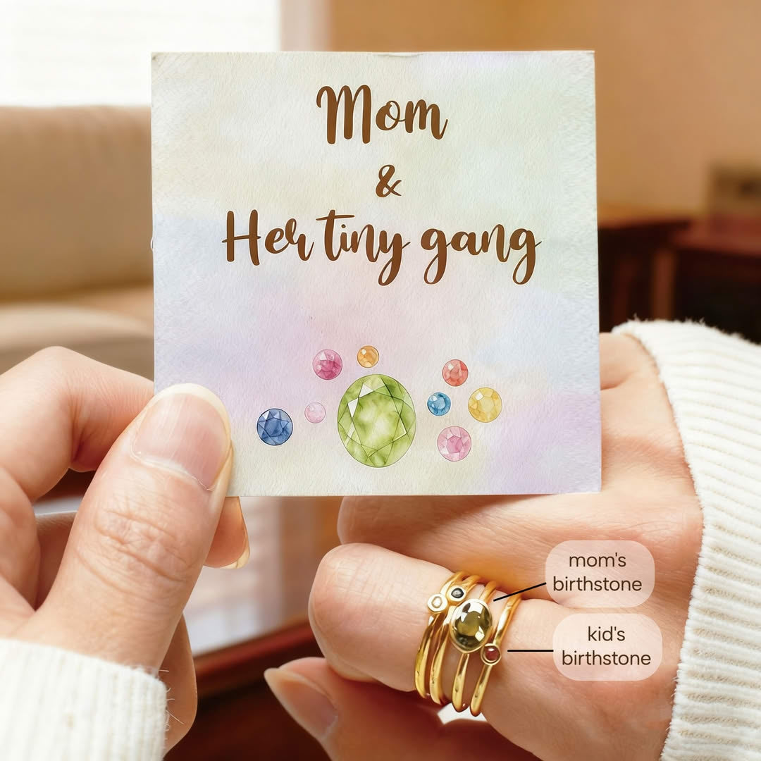 adjustable stacking birthstone ring