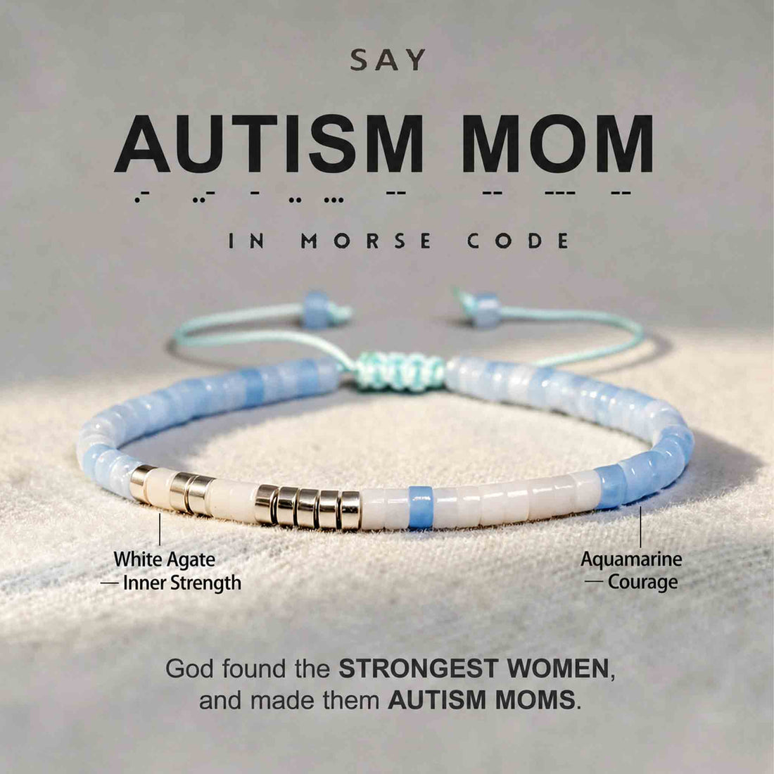 autism mom morse code bracelet