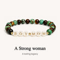 boy mom energy stone beaded bracelet