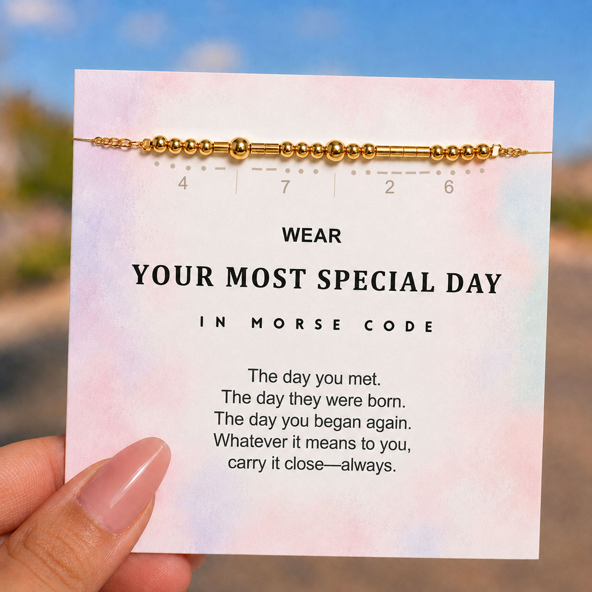 personalized date bracelet with hidden message