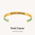 fuck cancer color cuff bracelet, cancer support statement bracelet