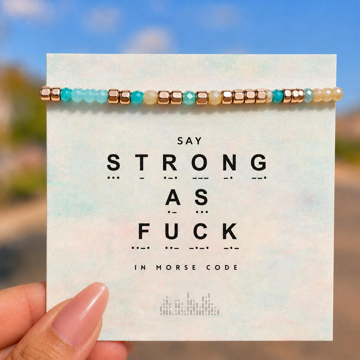 gemstone morse code bracelet with hidden message