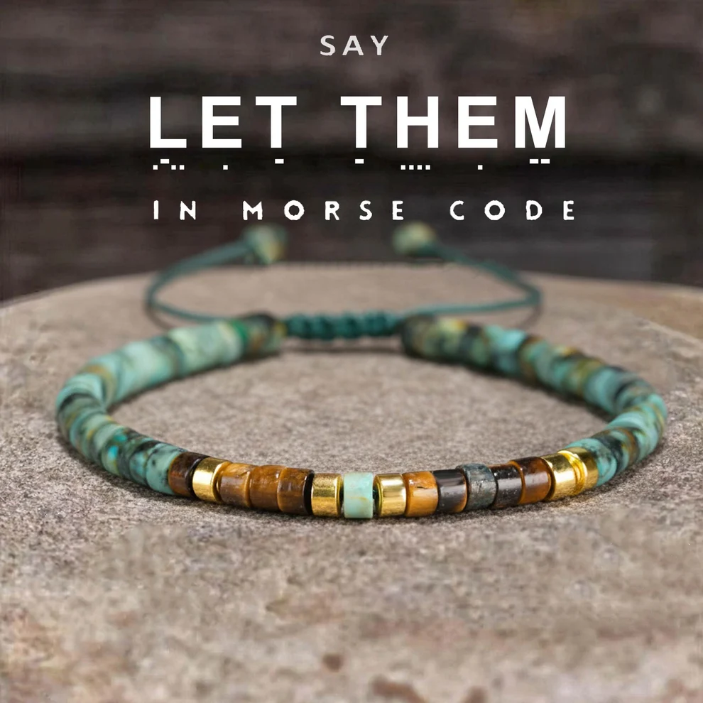 healing morse code bracelet, morse code jewelry