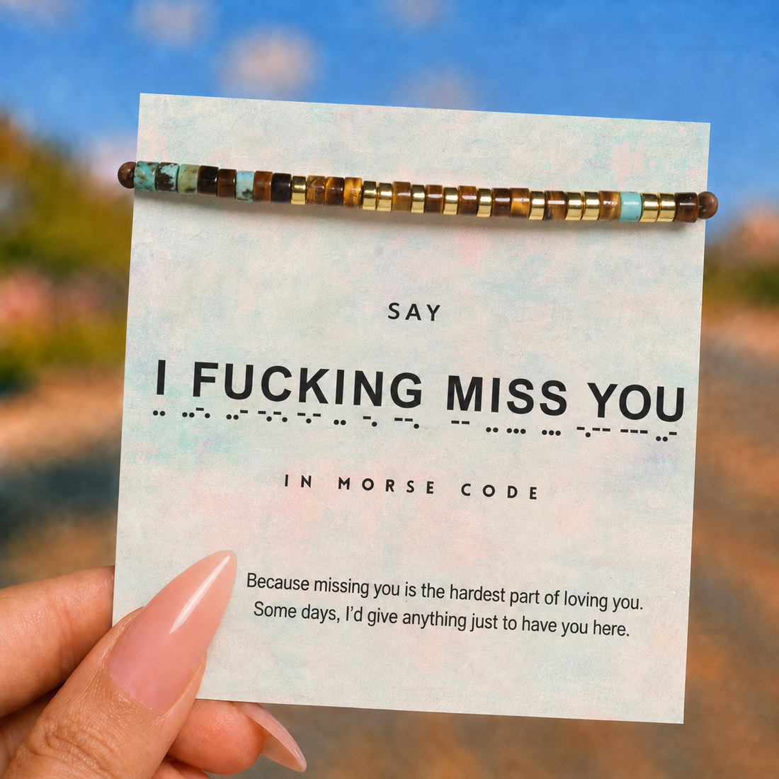 i fucking miss you morse code bracelet, morse code jewelry