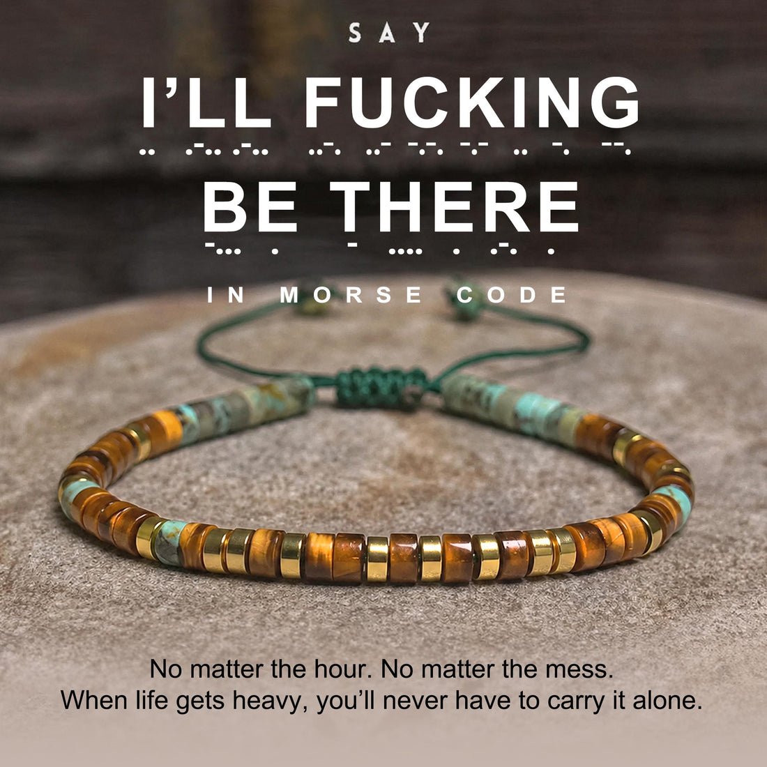 i'll fucking be there morse code bracelet, morse code jewelry