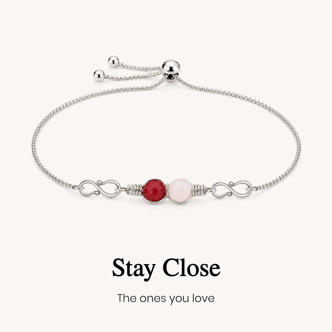 infinity custom birthstone bracelet