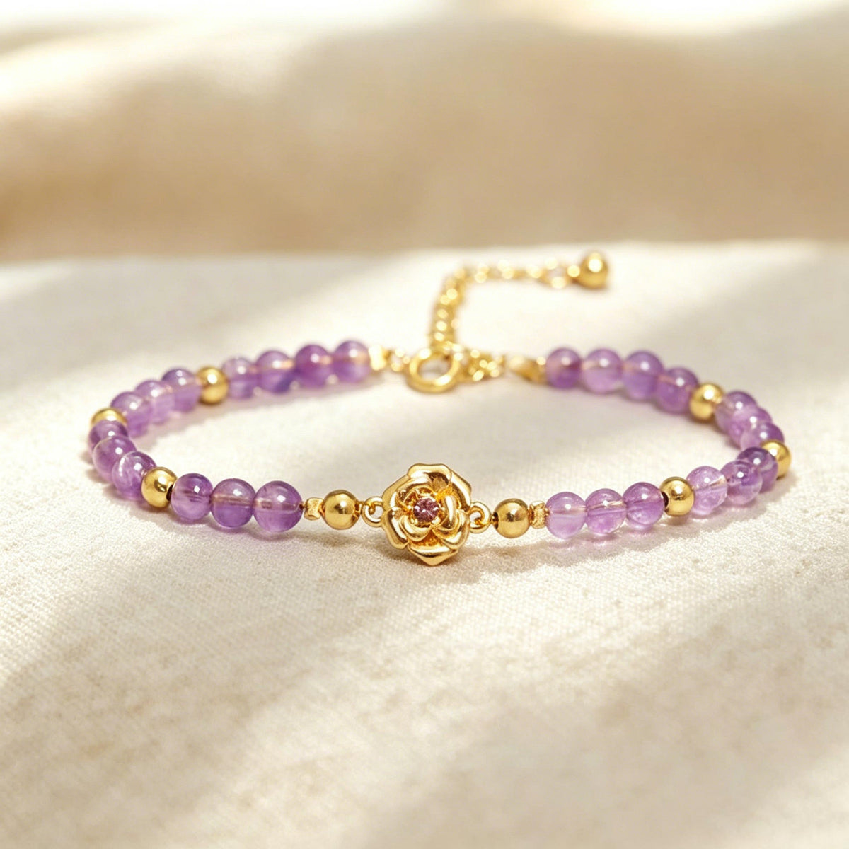 birth flower amethyst bracelet