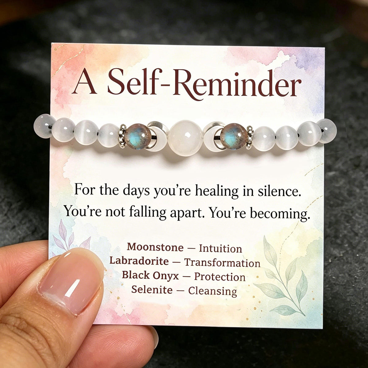 moonstone healing crystal bracelet for intuition
