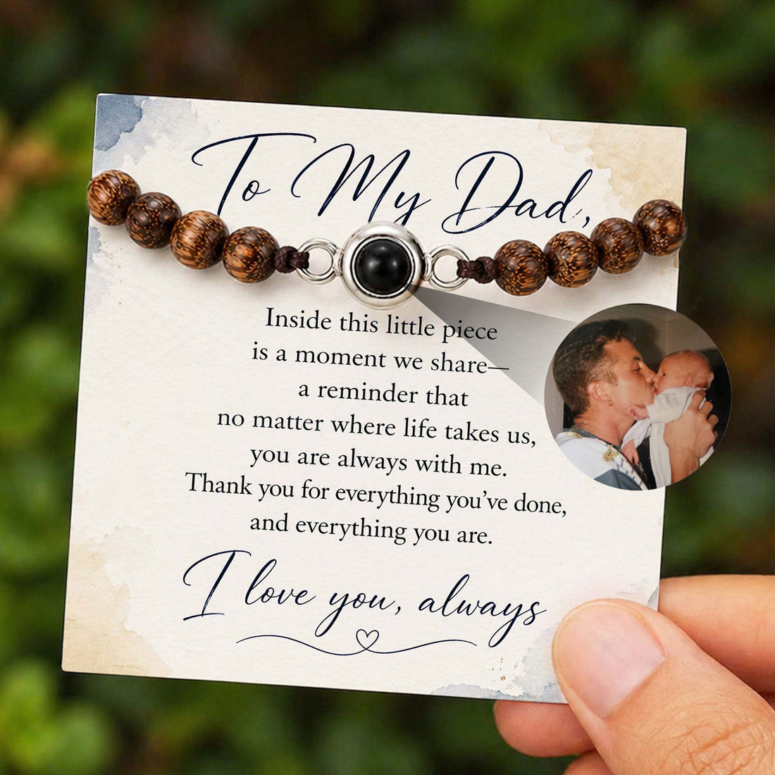 Personalized Photo Memory Bead Bracelet