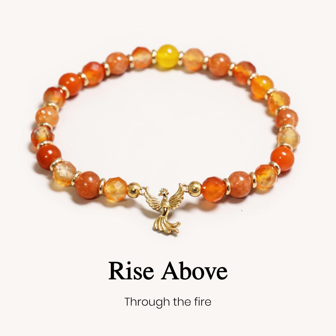 phoenix charm crystal energy bracelet