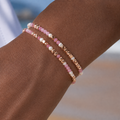 pink tourmaline gemstone bracelet, strength reminder jewelry