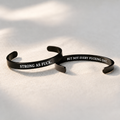 strong as fuck mantra bracelet, self compassion reminder jewelry