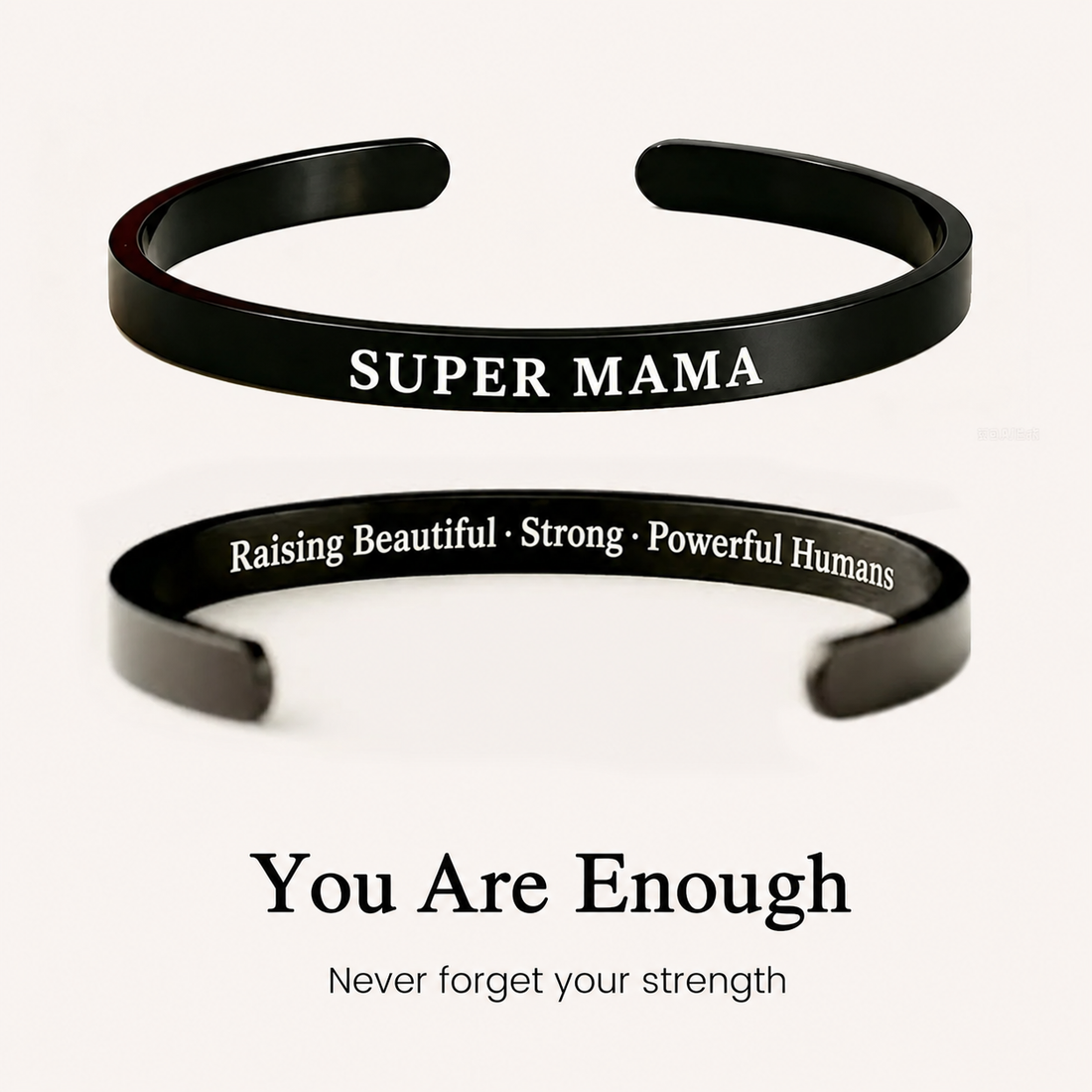 super mama mantra cuff bracelet