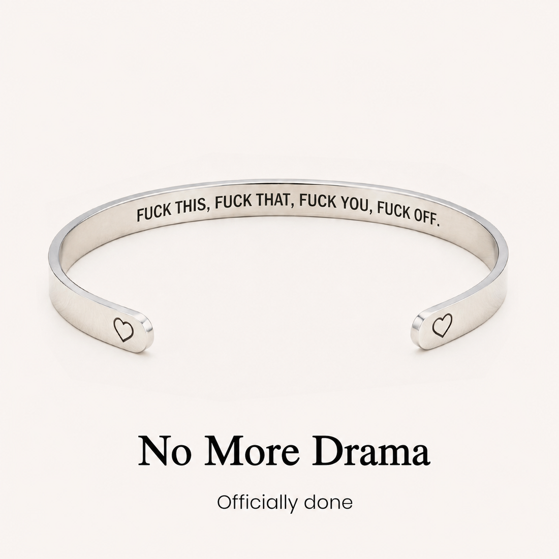 the officially done mantra cuff bracelet