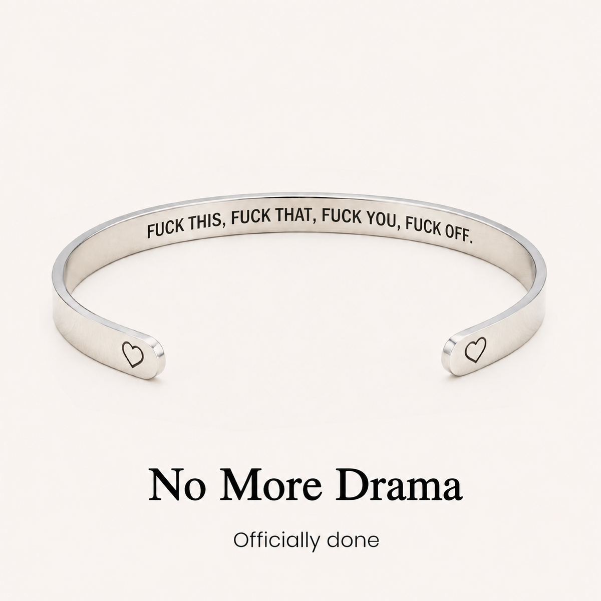 the officially done mantra cuff bracelet