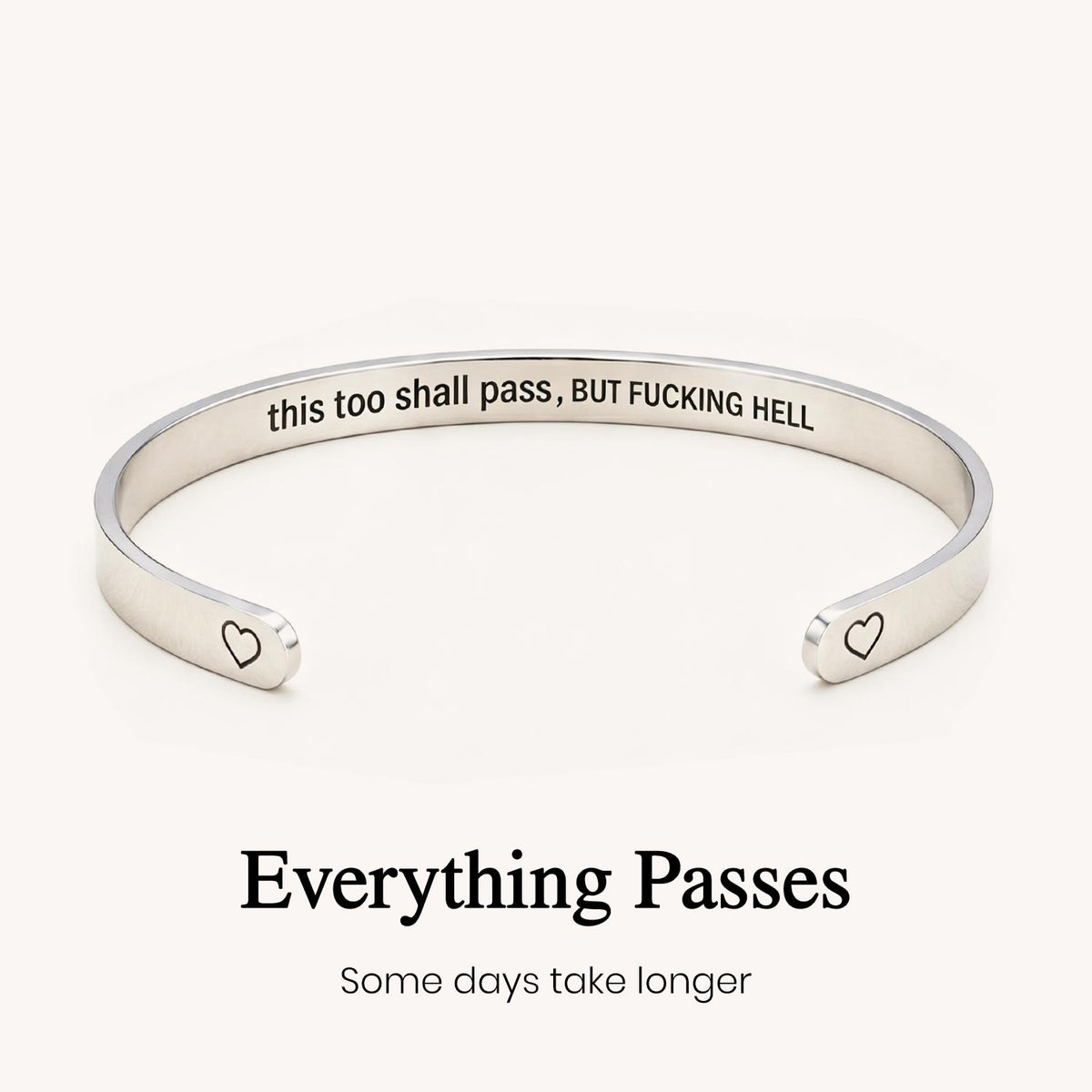 this too shall pass hidden message cuff bracelet