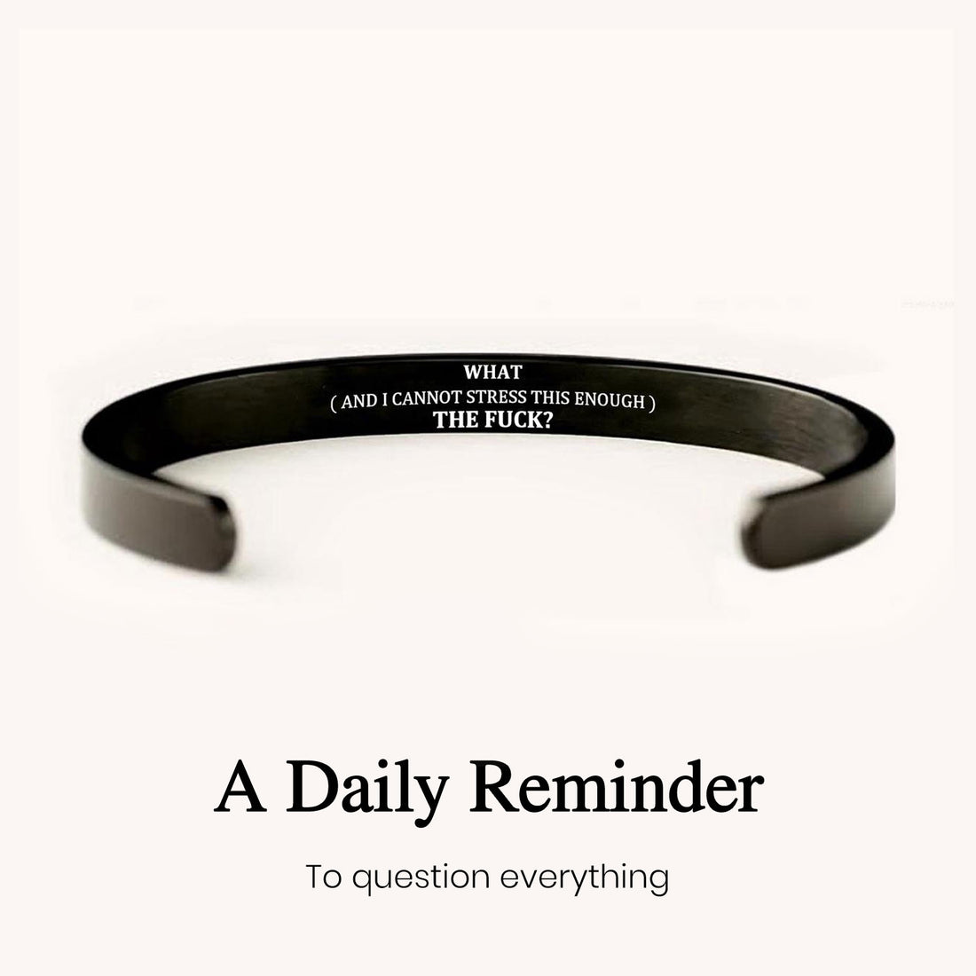what the fxxk hidden message mantra cuff bracelet