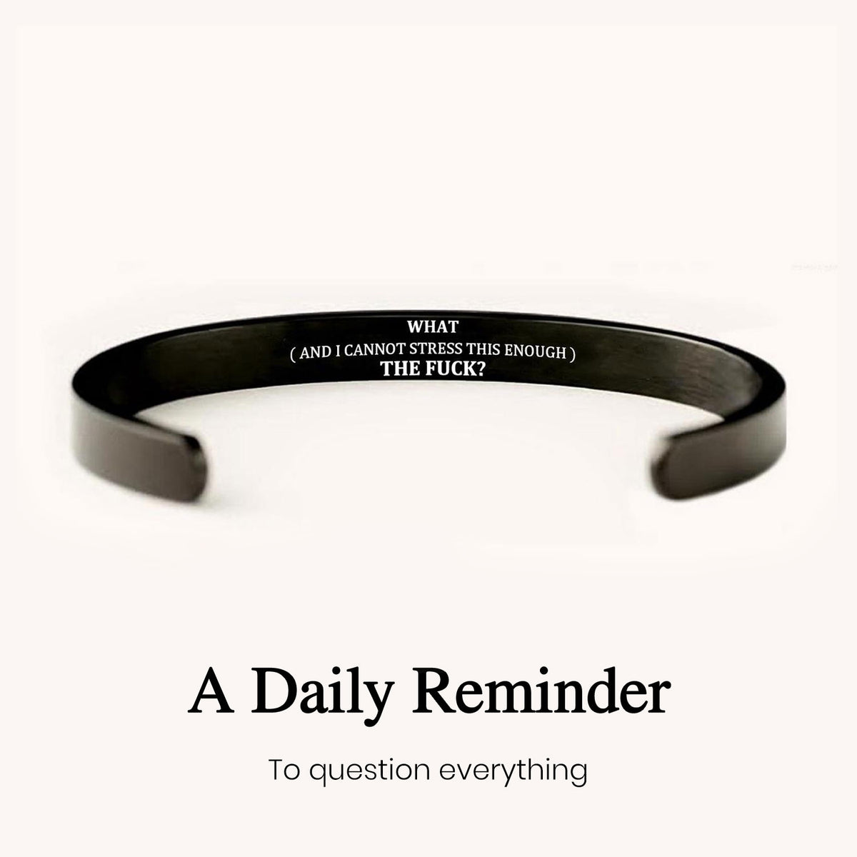 what the fxxk hidden message mantra cuff bracelet