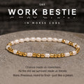 work bestie pearl morse code bracelet