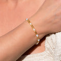 work bestie pearl bracelet with hidden message