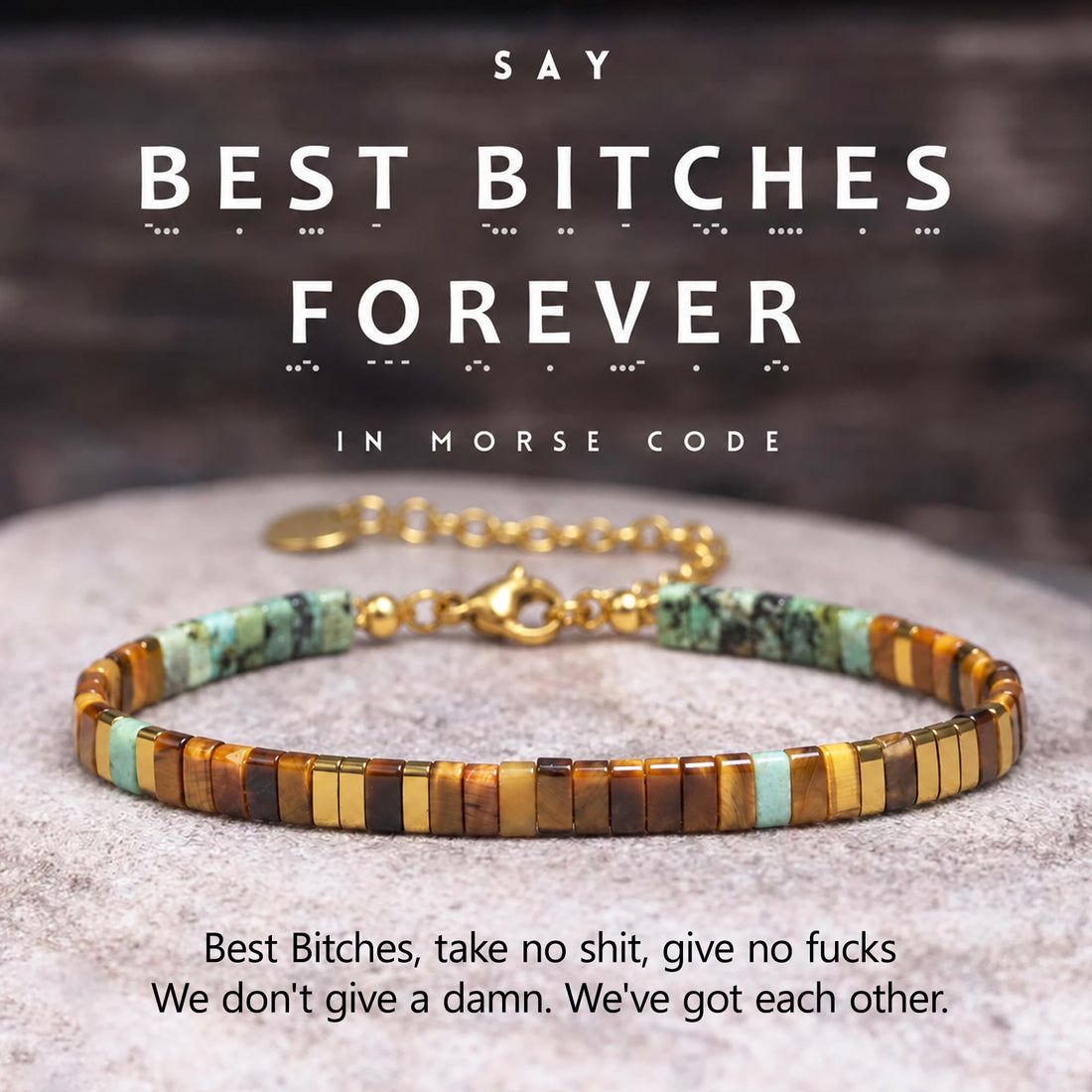 best bitches forever tila morse code bracelet, best friend bracelet