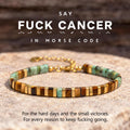 fuck cancer tila morse code bracelet, morse code jewelry