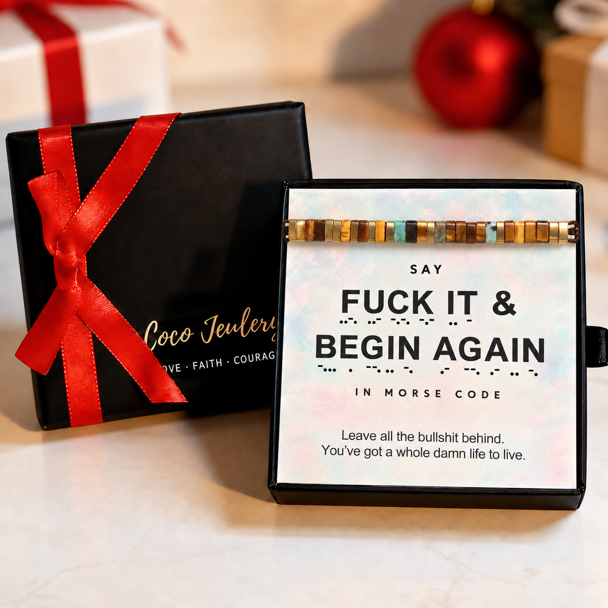 new beginnings gift, inspirational bracelet for her, gift-ready