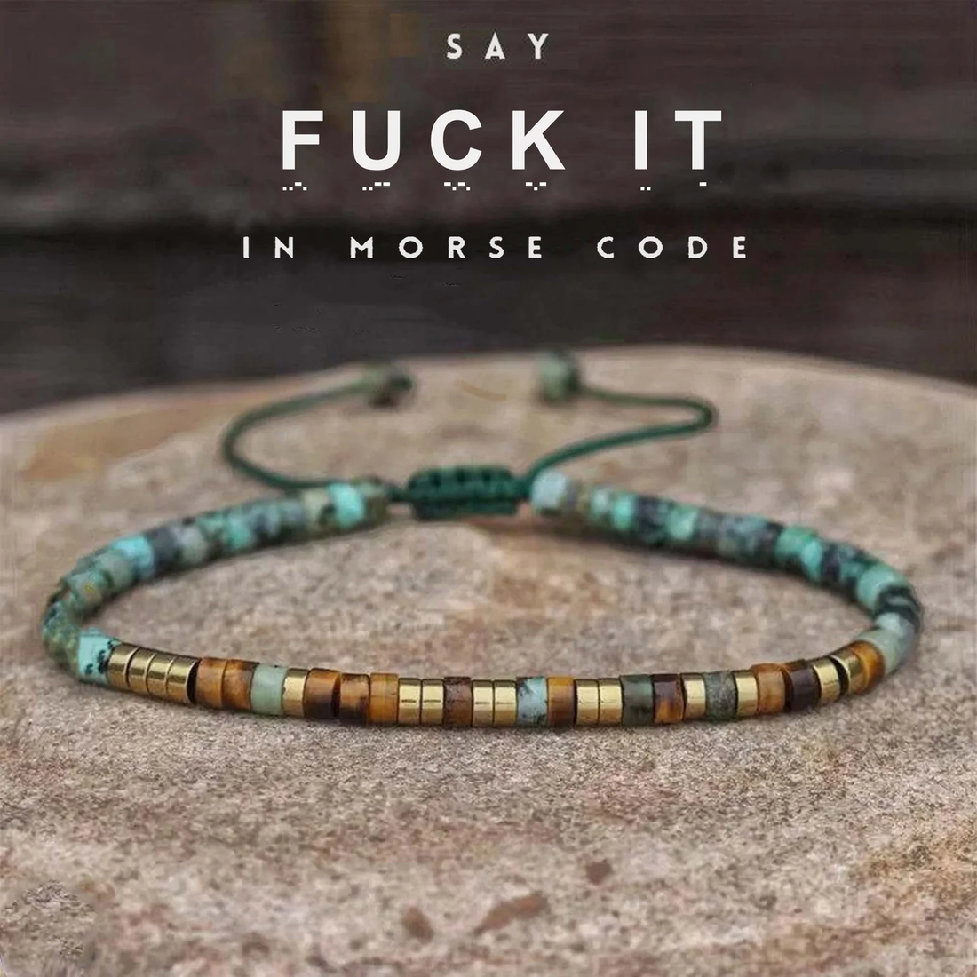 fuck it morse code bracelet