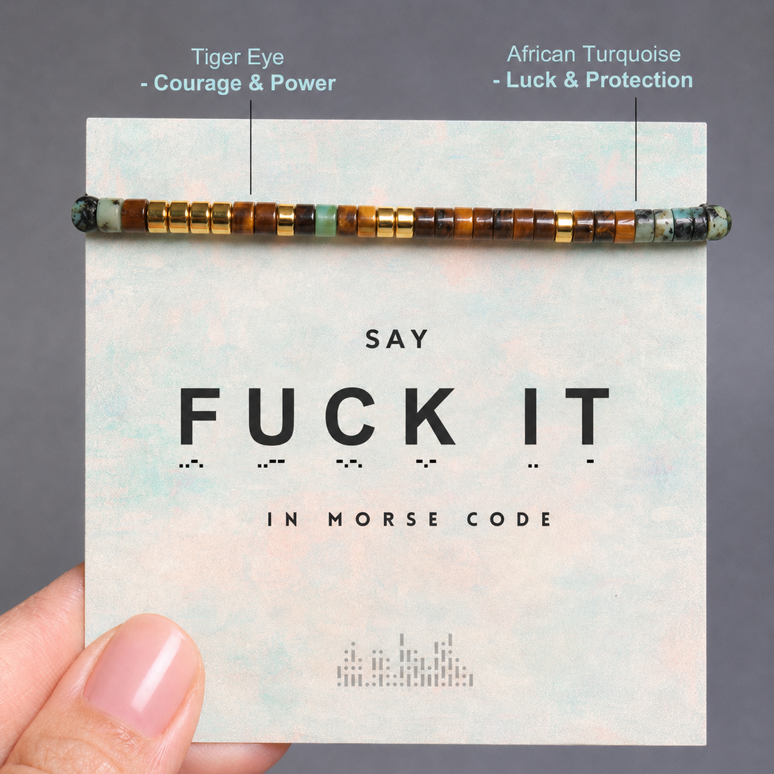 fuck it morse code bracelet
