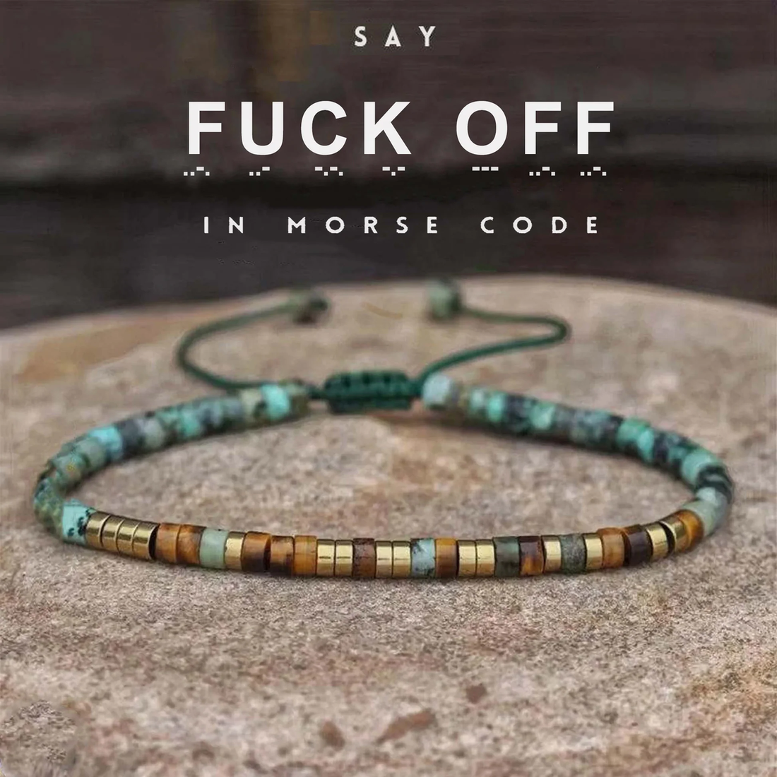 fuck off morse code bracelet