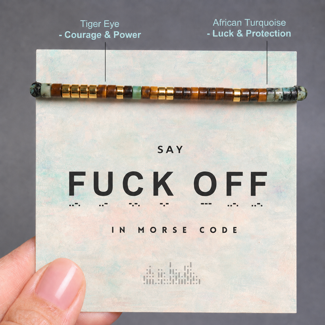 fuck off morse code bracelet