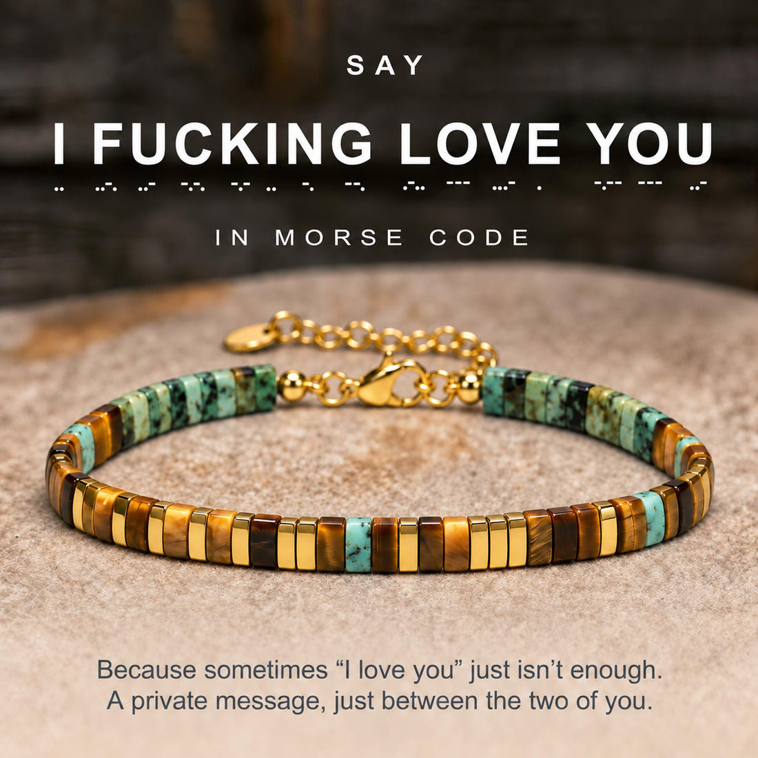 i fucking love you tila morse code bracelet, morse code jewelry