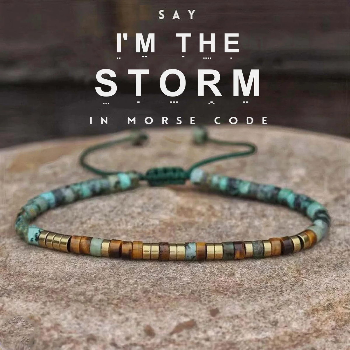 im the storm morse code bracelet
