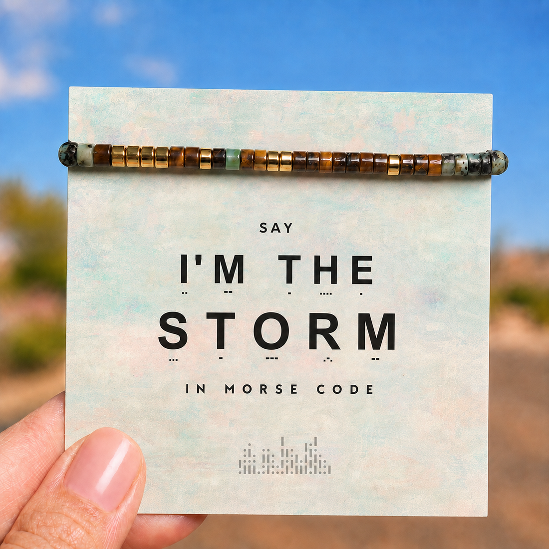im the storm morse code bracelet