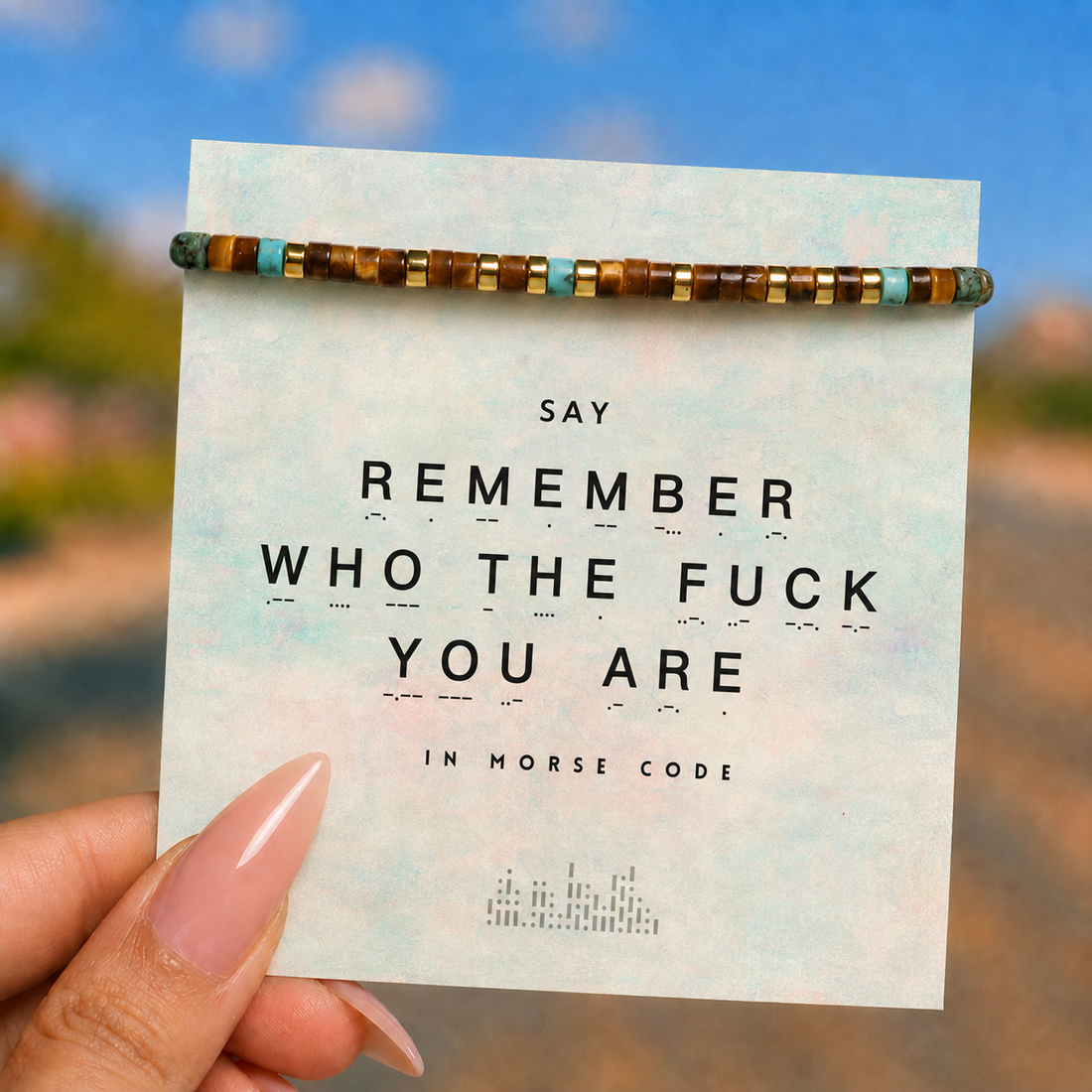remember who the fuck you are morse code bracelet, morse code jewelry