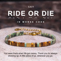ride or die tila morse code bracelet, best friend friendship bracelet