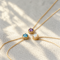 round birthstone pendant, personalized birthstone necklace design