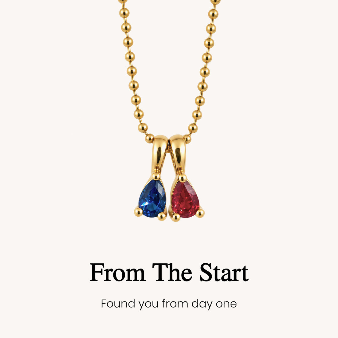 day one custom 2-5 birthstone necklace, multiple birthstone jewelry