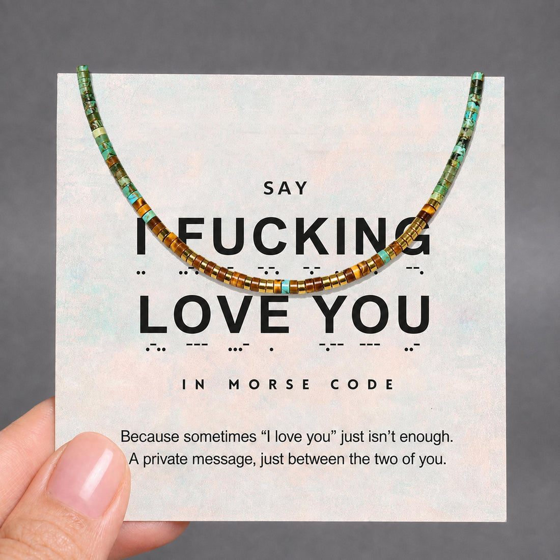i fucking love you morse code necklace, morse code jewelry