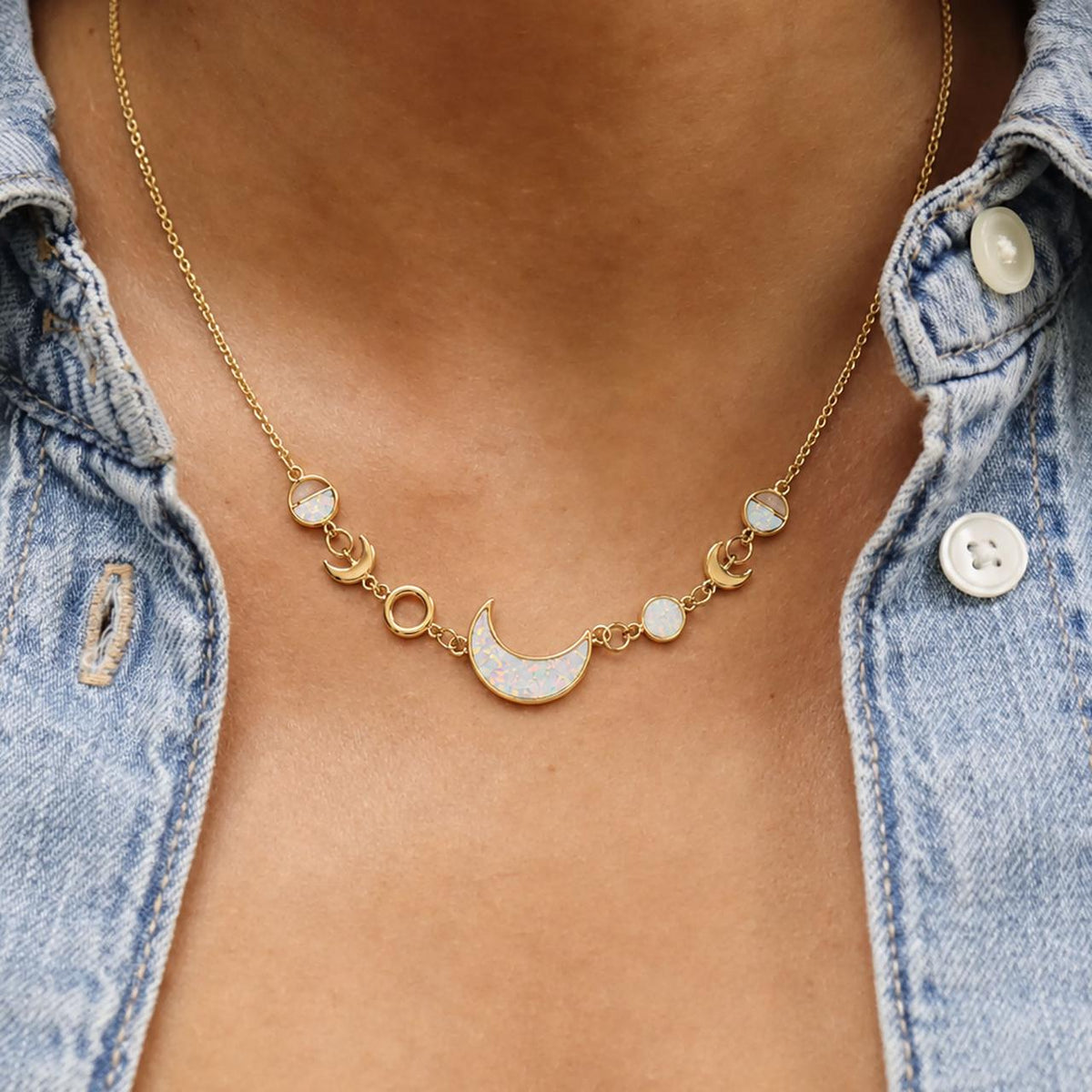 friendship moon phase necklace