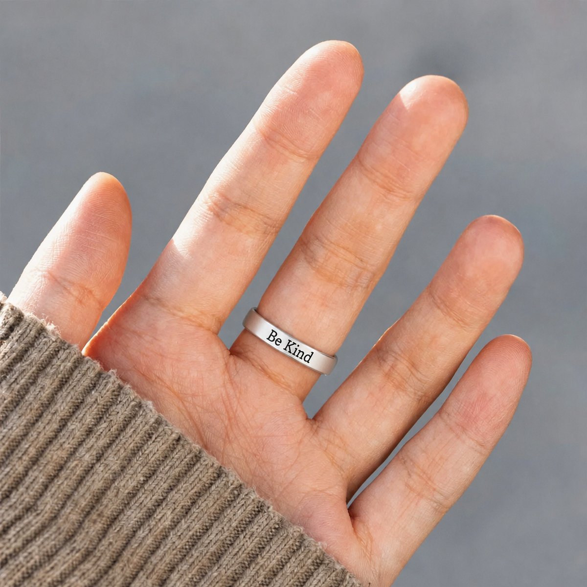 be kind ring with hidden inside engraving