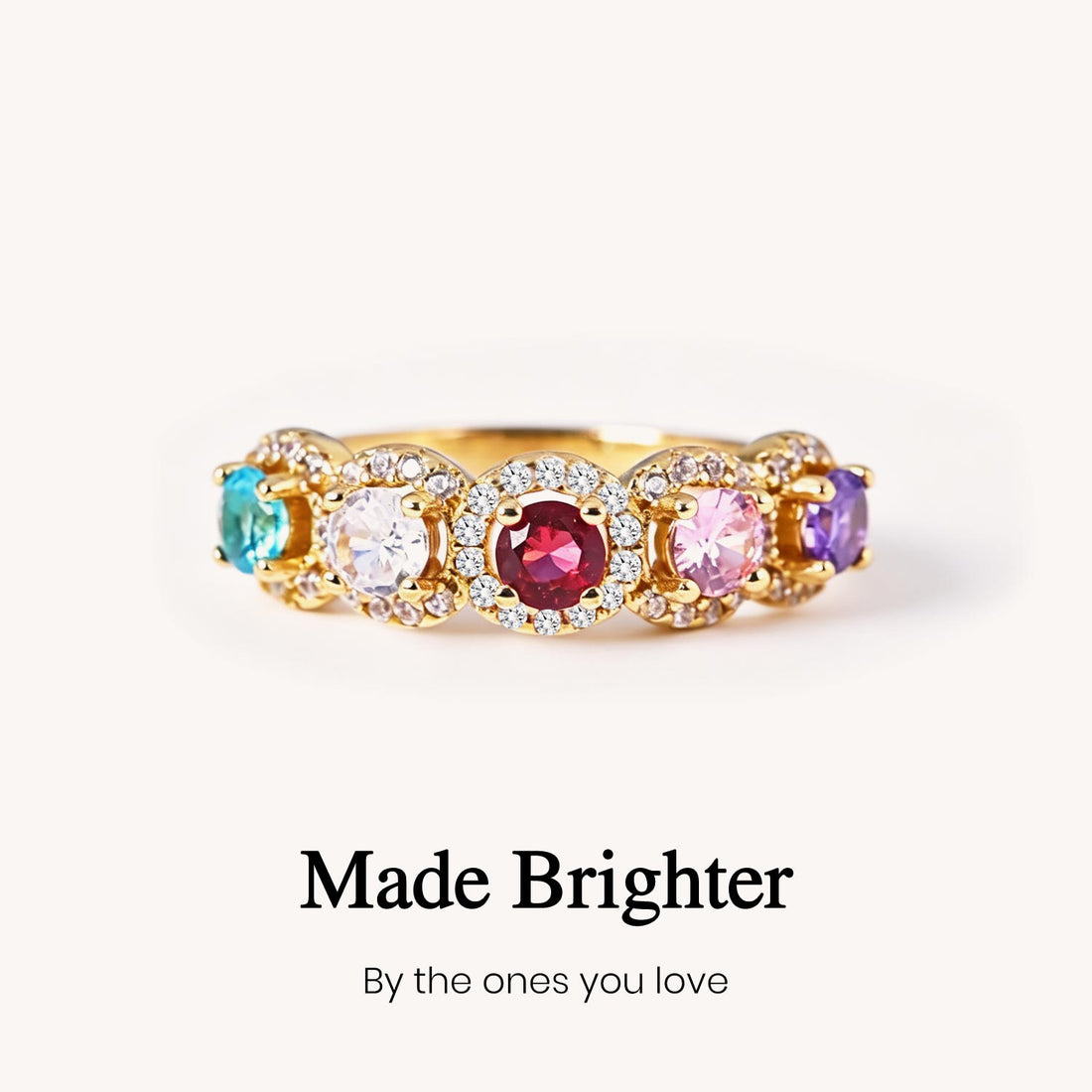 custom dopamine birthstone ring