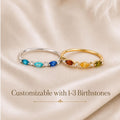 marquise cut ring with 1-3 birthstones