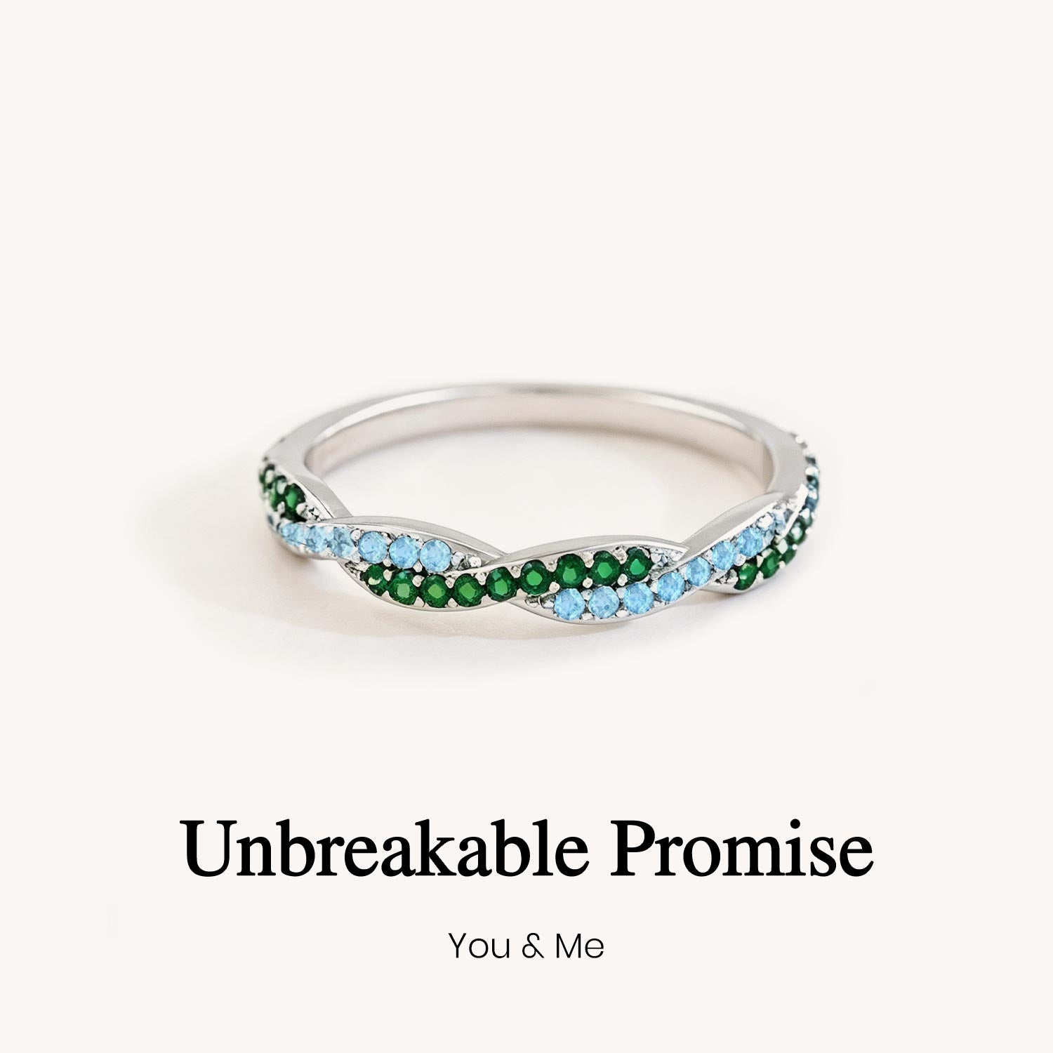 personalized promise birthstone ring