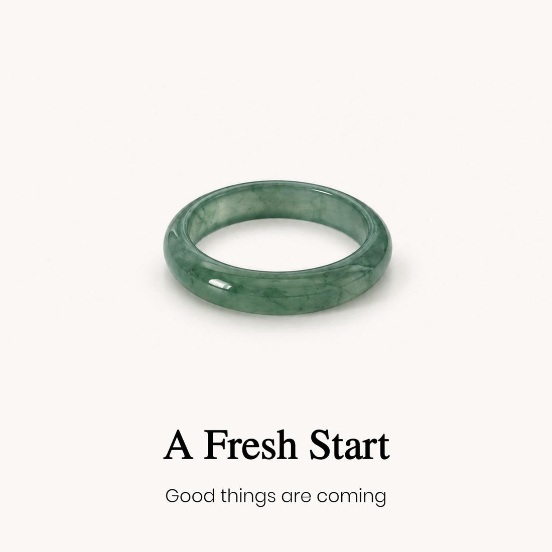may the next thing go right natural jade ring, luck and protection jewelry