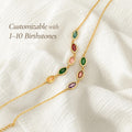 custom birthstone bracelet with 1 to 10 birthstones