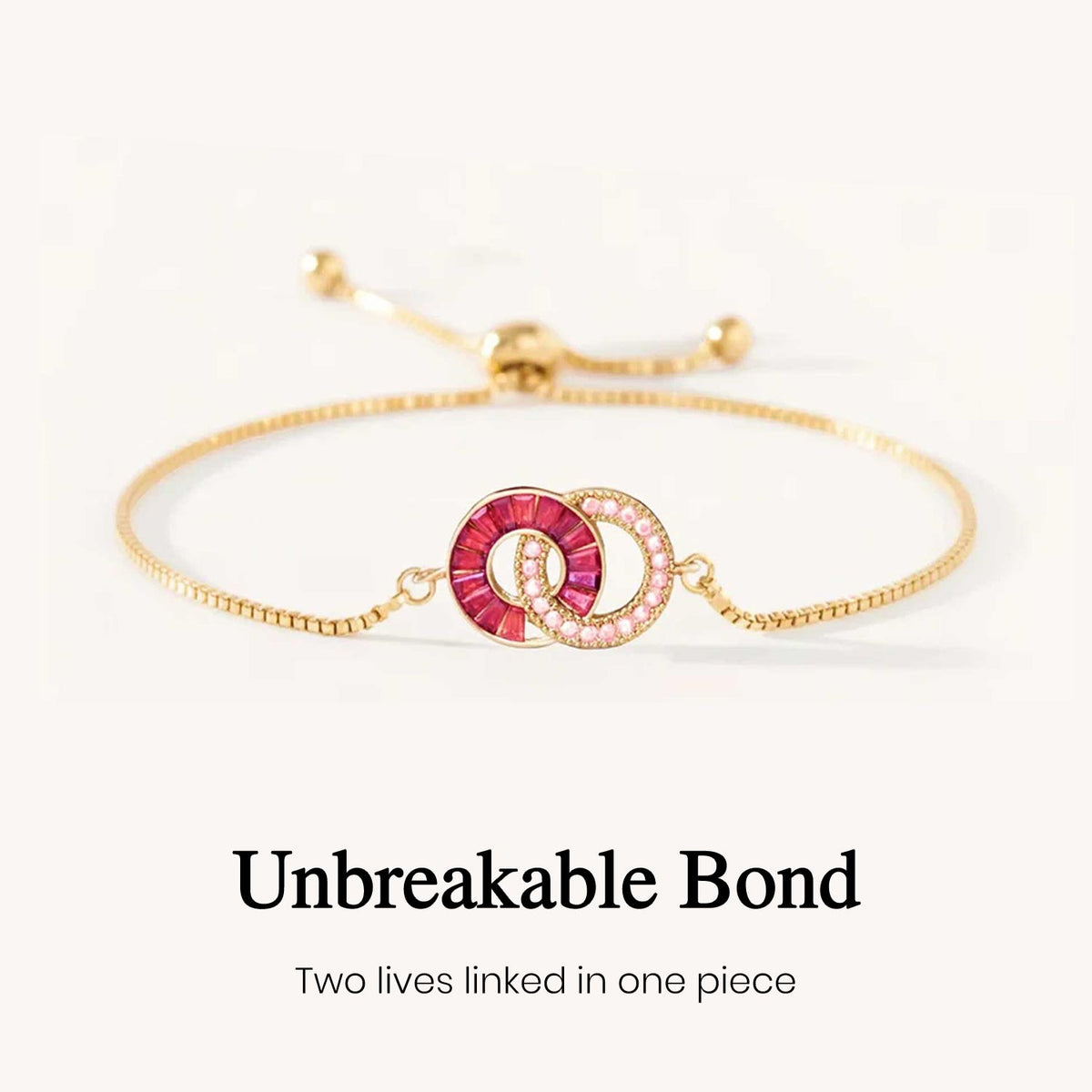 custom linking birthstone bracelet