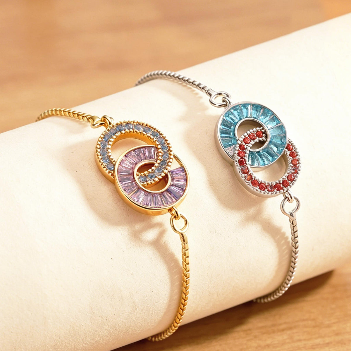 linking birthstone bracelet