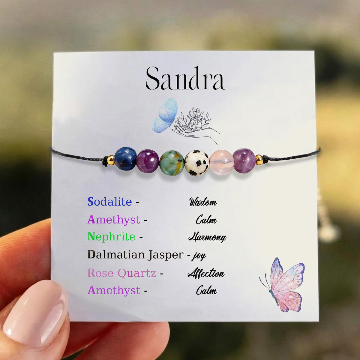 custom beaded name bracelet