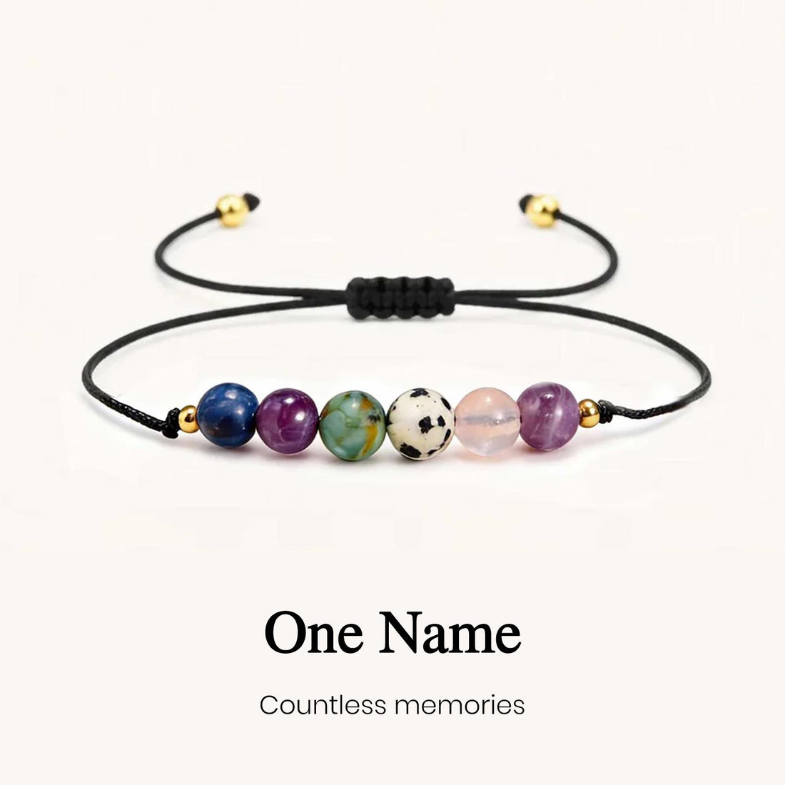 custom name gem memory bracelet